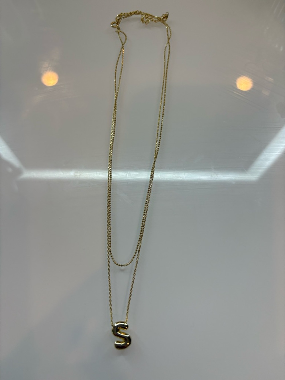 Target Gold Layered Necklace with 'S' Initial Pendant - Gold